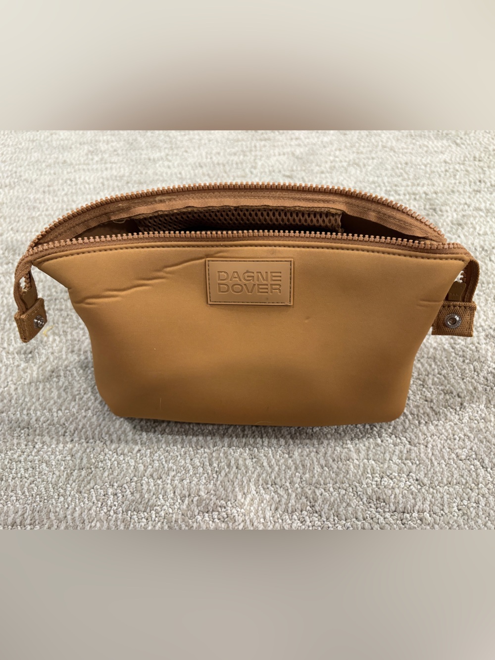 Dagne Dover Men's Toiletry Pouch in Camel Brown